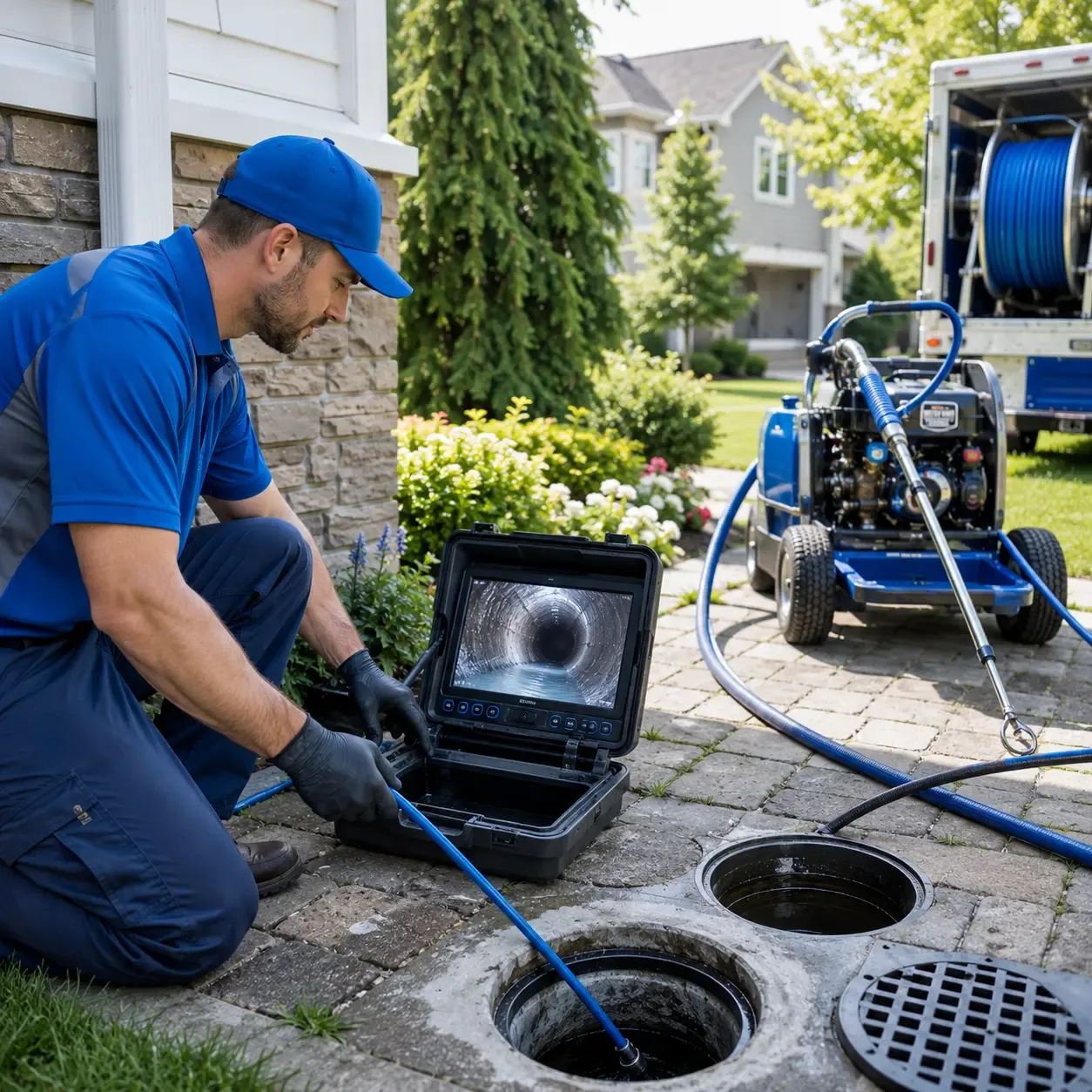 Outdoor drain cleaning professionals serving Bridgeport, NY
