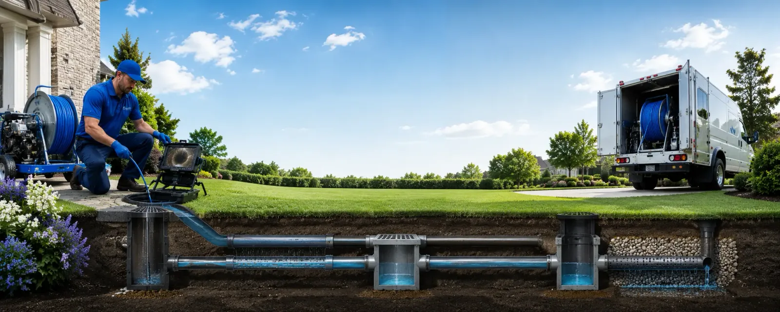 Outdoor drain cleaning information for Bridgeport, NY